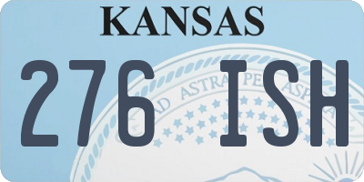 KS license plate 276ISH