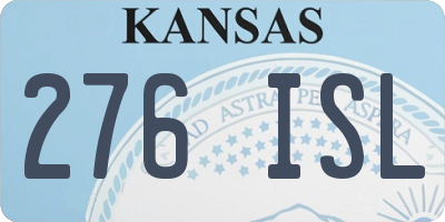 KS license plate 276ISL