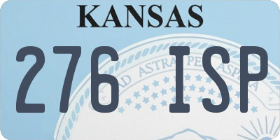 KS license plate 276ISP