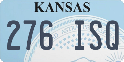 KS license plate 276ISQ