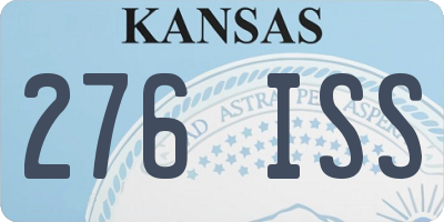 KS license plate 276ISS