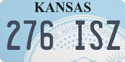 KS license plate 276ISZ