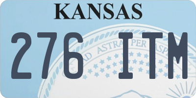 KS license plate 276ITM