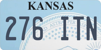 KS license plate 276ITN