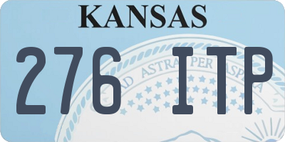 KS license plate 276ITP