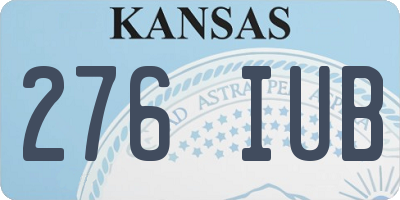KS license plate 276IUB