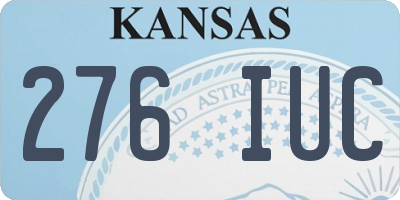 KS license plate 276IUC