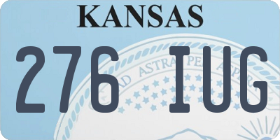 KS license plate 276IUG