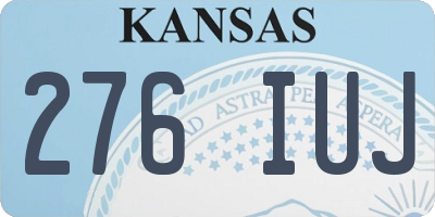 KS license plate 276IUJ