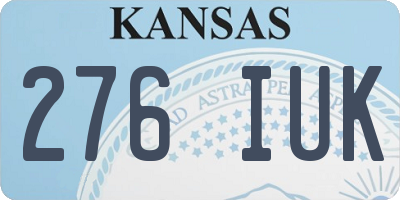 KS license plate 276IUK