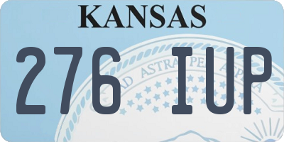 KS license plate 276IUP