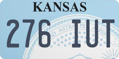 KS license plate 276IUT