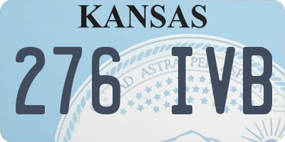 KS license plate 276IVB