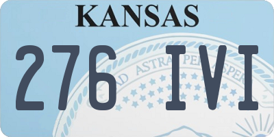 KS license plate 276IVI