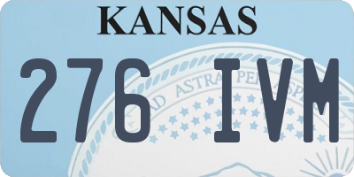 KS license plate 276IVM