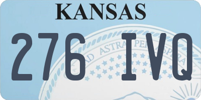 KS license plate 276IVQ