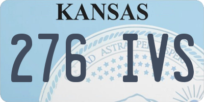 KS license plate 276IVS