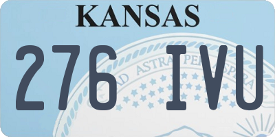 KS license plate 276IVU