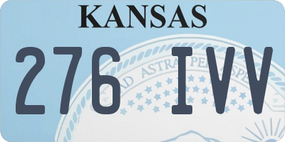 KS license plate 276IVV