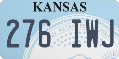 KS license plate 276IWJ