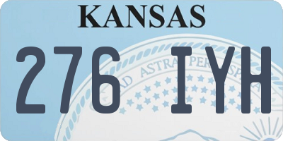 KS license plate 276IYH
