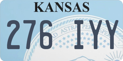 KS license plate 276IYY