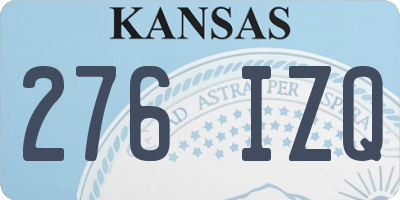 KS license plate 276IZQ