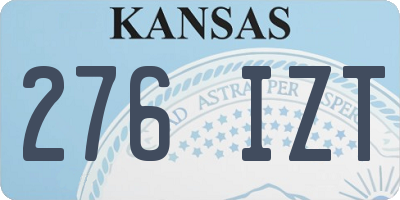 KS license plate 276IZT