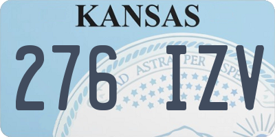 KS license plate 276IZV