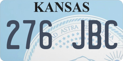 KS license plate 276JBC