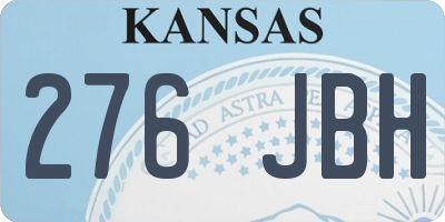KS license plate 276JBH
