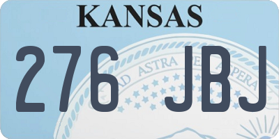 KS license plate 276JBJ