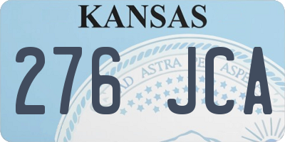 KS license plate 276JCA