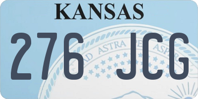 KS license plate 276JCG