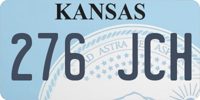 KS license plate 276JCH