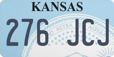 KS license plate 276JCJ