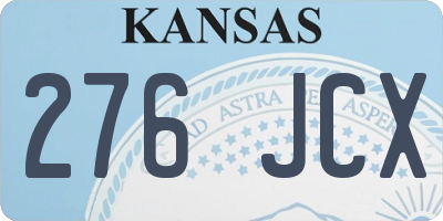 KS license plate 276JCX