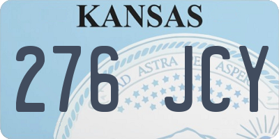 KS license plate 276JCY