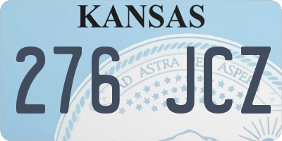 KS license plate 276JCZ