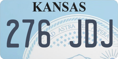 KS license plate 276JDJ