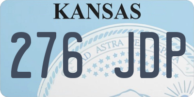 KS license plate 276JDP