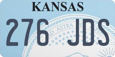 KS license plate 276JDS