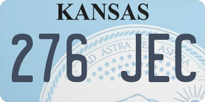 KS license plate 276JEC