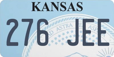 KS license plate 276JEE
