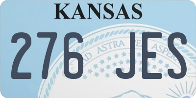 KS license plate 276JES