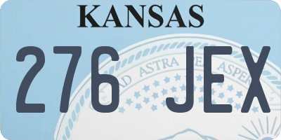 KS license plate 276JEX