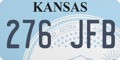 KS license plate 276JFB