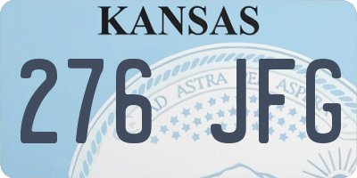 KS license plate 276JFG