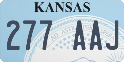 KS license plate 277AAJ