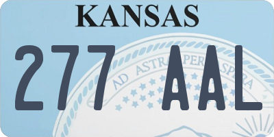 KS license plate 277AAL
